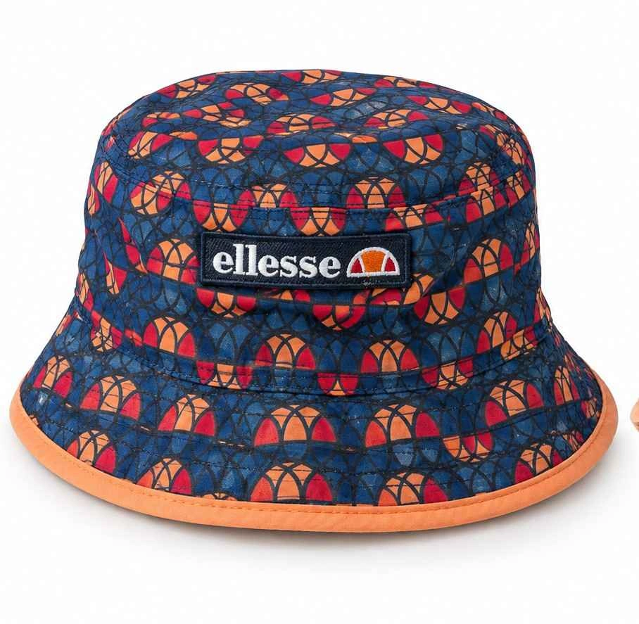 Ellesse Reversible Bucket Hat Navy Black Orange Geometric - photo 2