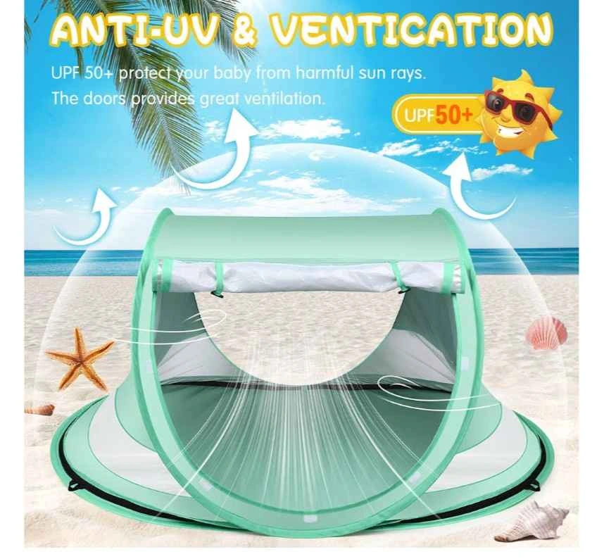 Kapeazo Pop Up Baby Beach Tent Sun Shade UPF 50 Shelter - photo 3