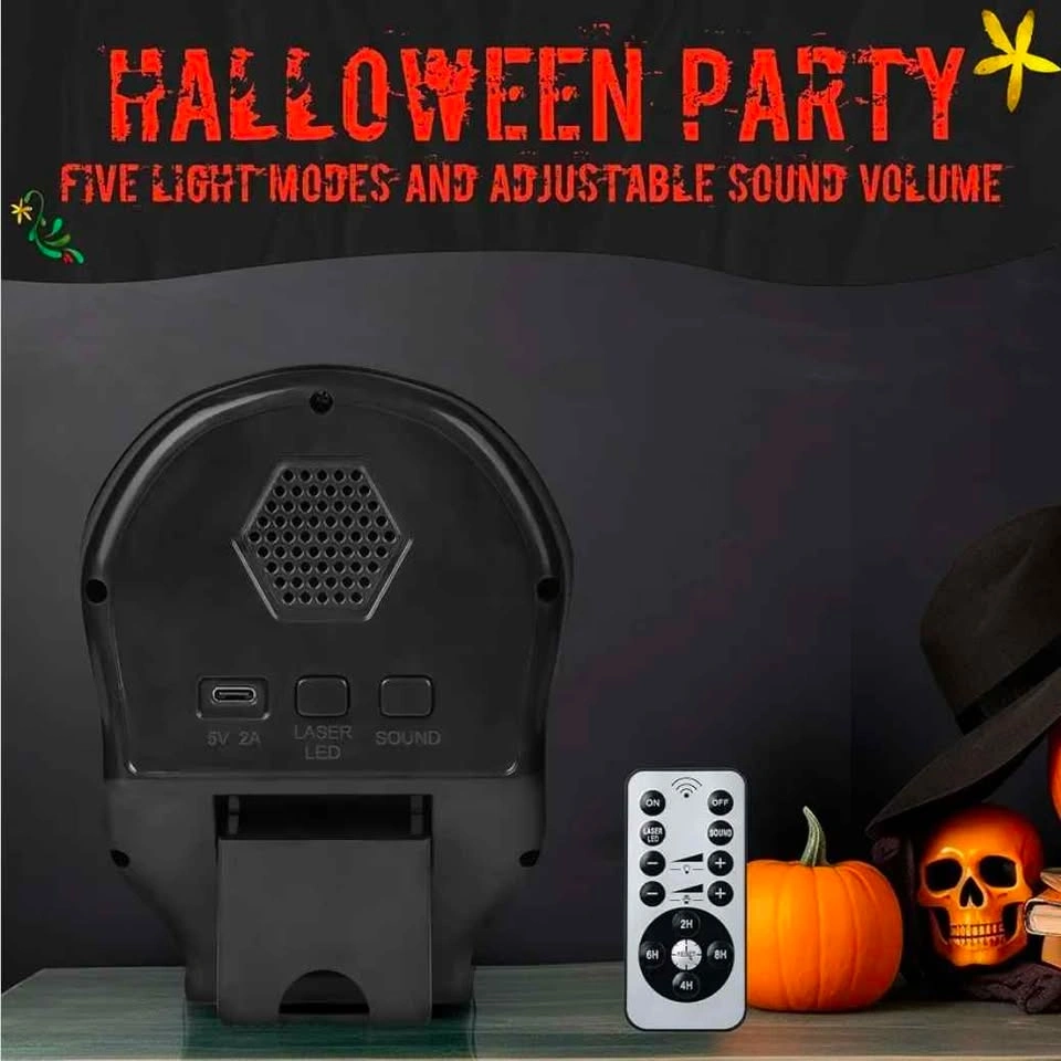 Halloween Projector Lights, Skull Shape with Remote Control - photo 3