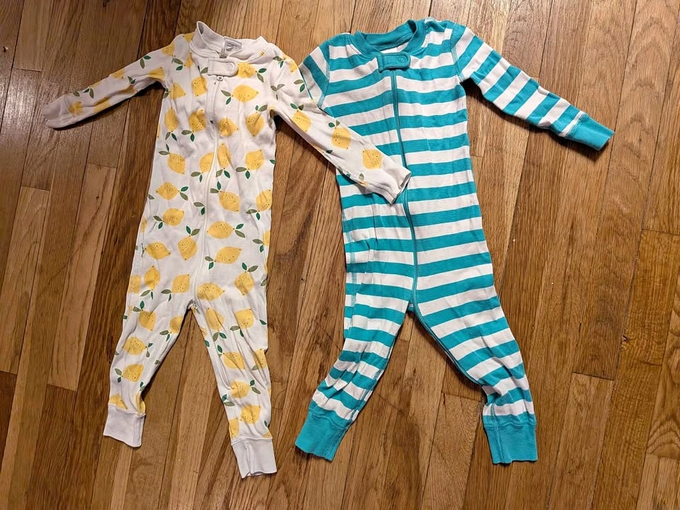 Set of 2 Hanna Andersson 2T Organic Cotton Zip Sleepers