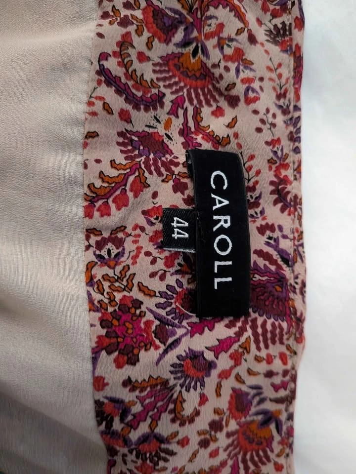 Vintage Caroll Floral 100% Silk Pleated Lined Skirt W/Pockets - photo 2