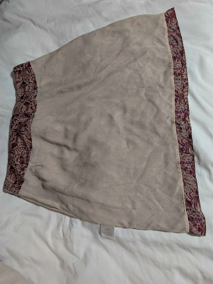 Vintage Caroll Floral 100% Silk Pleated Lined Skirt W/Pockets - photo 3