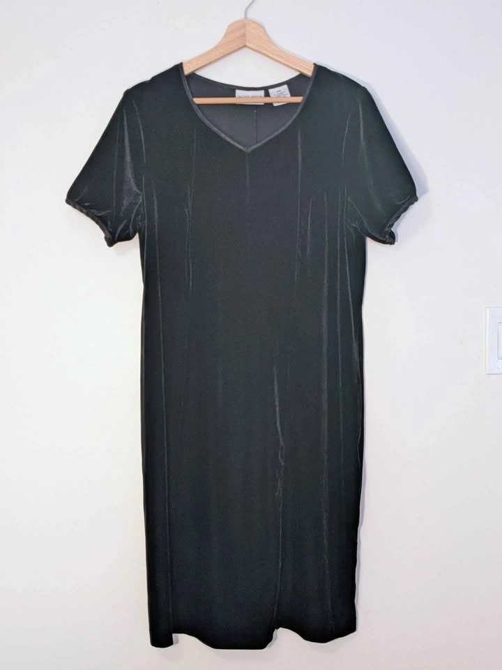 Vintage Jaclyn Smith Classic Black Velvet Dress Size 16W (1X) - photo 5