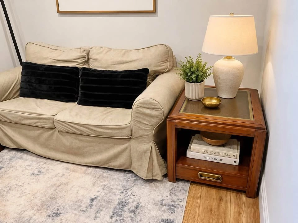Pair of Vintage Campaign End Tables / Nightstands