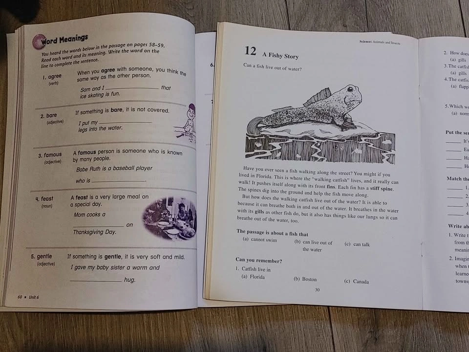 2 English Workbooks & Tote - Sadlier Vocabulary & Reading - photo 4