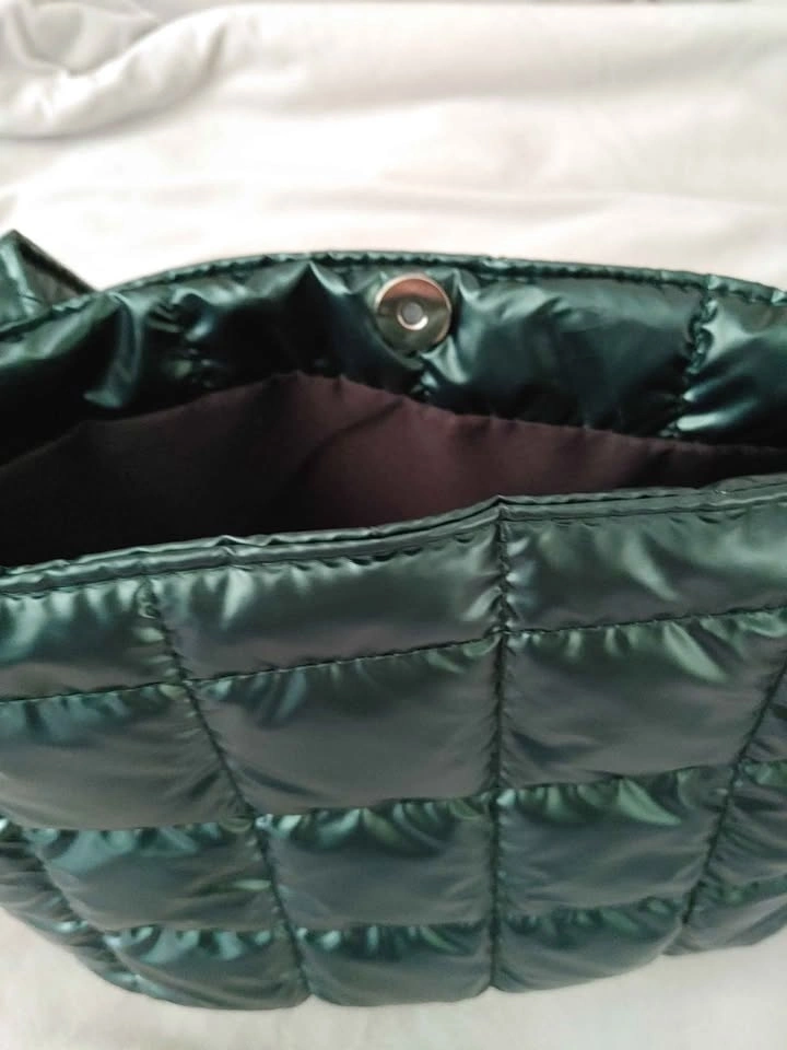 Green Quilted Tote Bag - Never Used - photo 2