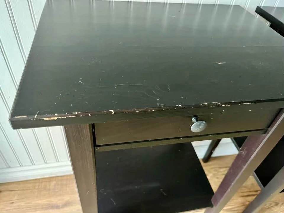 Pair of IKEA HEMNES Nightstands / End Tables – Black-Brown - photo 3