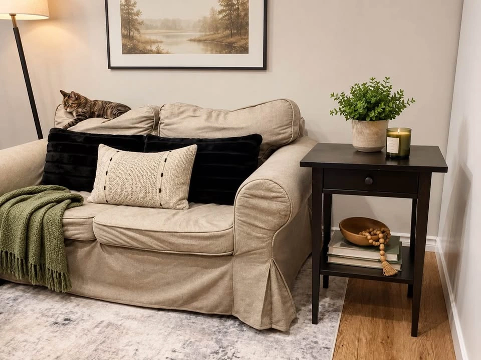 Pair of IKEA HEMNES Nightstands / End Tables – Black-Brown - photo 5