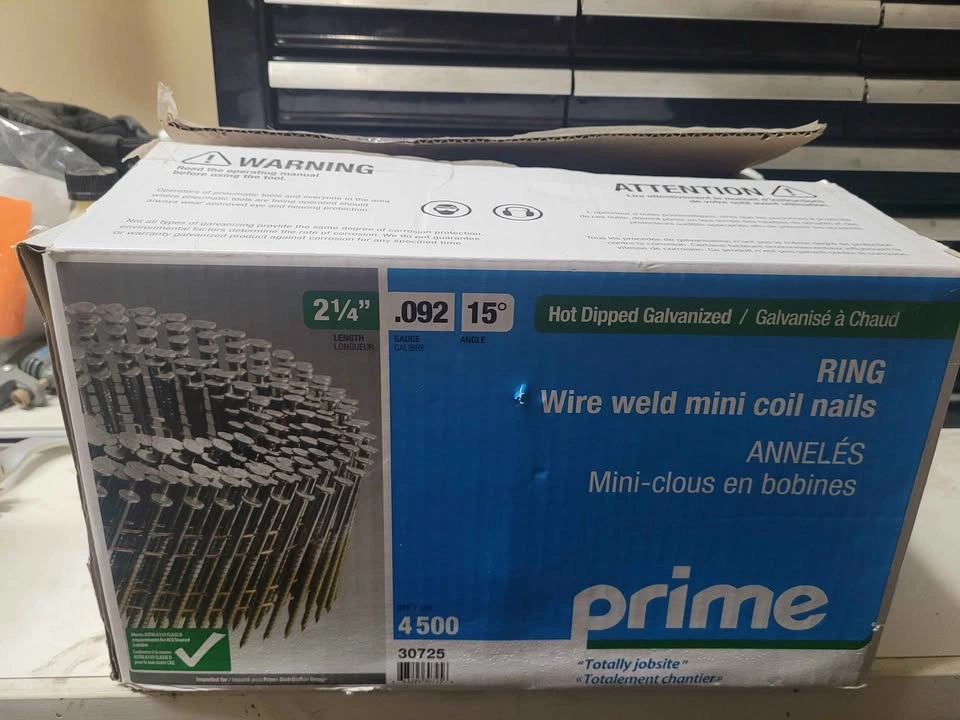 Prime 2-1/4" Ring Wire Coil Siding Nails - photo 2