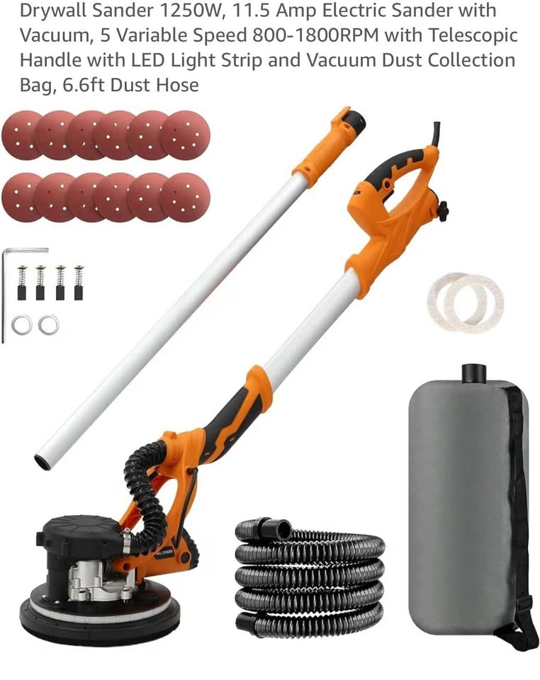 Drywall sander with vacuum attachment
