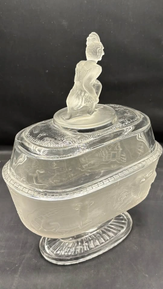 Authentic 1878 EAPG Westward Ho! Covered Compote - photo 3