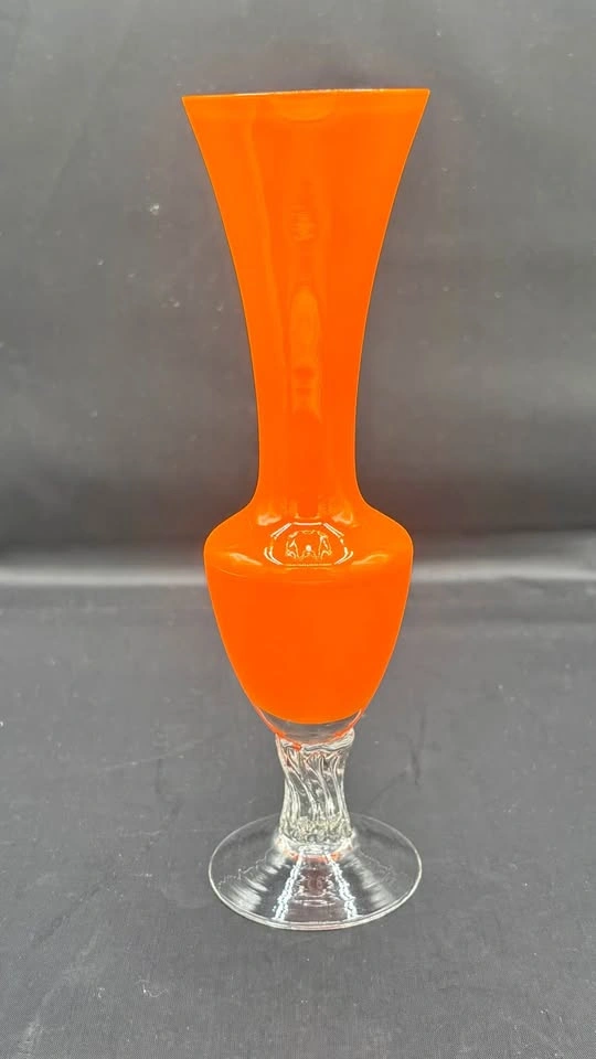 Vintage Mid-Century Modern Italian Cased Glass Vase