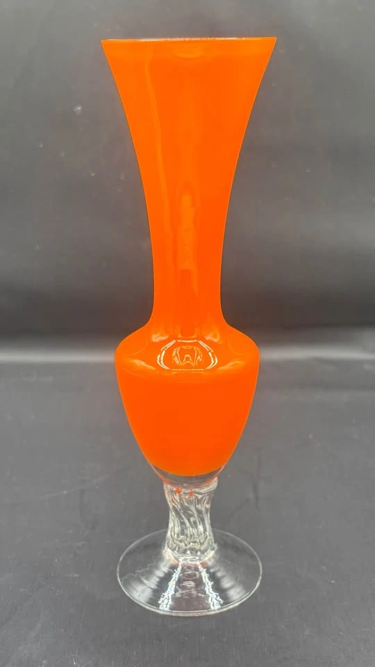 Vintage Mid-Century Modern Italian Cased Glass Vase - photo 2
