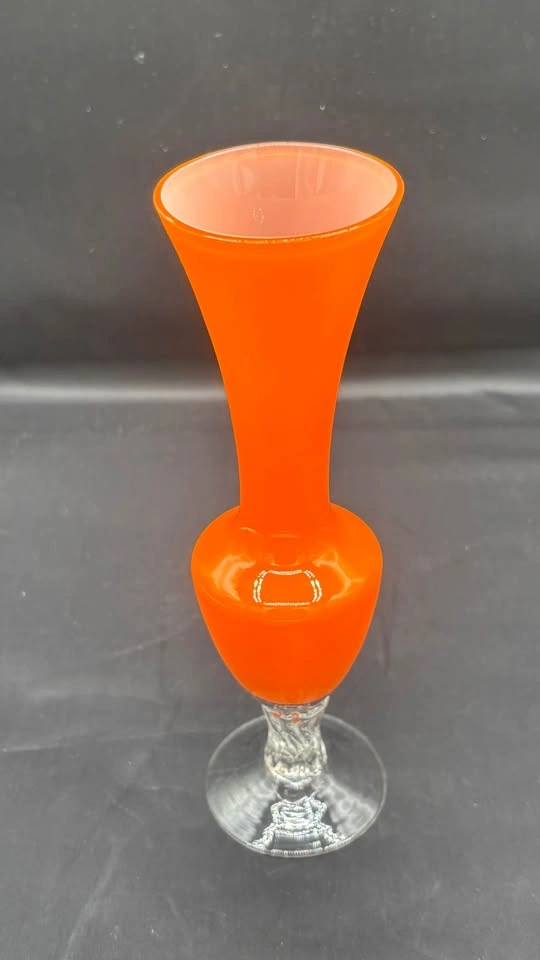 Vintage Mid-Century Modern Italian Cased Glass Vase - photo 3