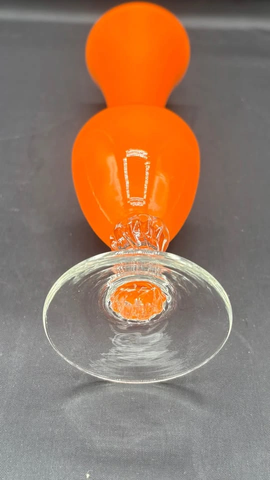 Vintage Mid-Century Modern Italian Cased Glass Vase - photo 4