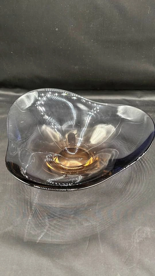 MCM Scandinavian Smoked Amethyst Glass Bowl (Per Lütken)