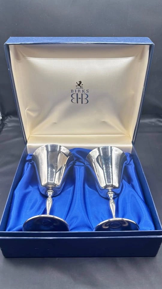 Vintage Birks 8pc Silver Goblet Collection (1970s/80s)