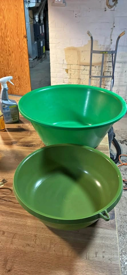 Heavy-Duty Green Mixing Bowls