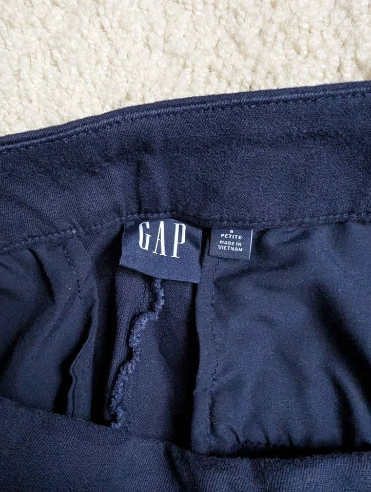 Gap High Rise BiStretch Flare pants dark blue size 8 petite - photo 4