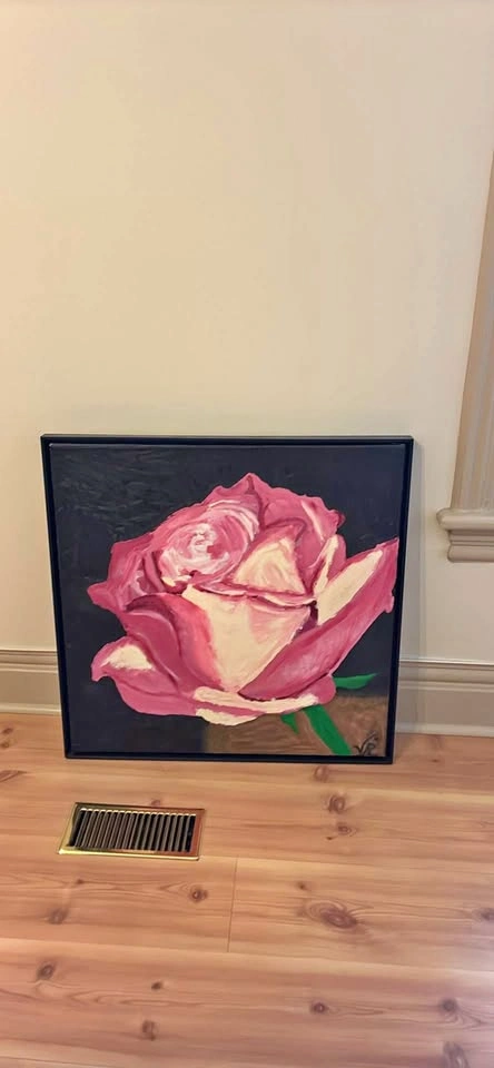 Rose oil painting