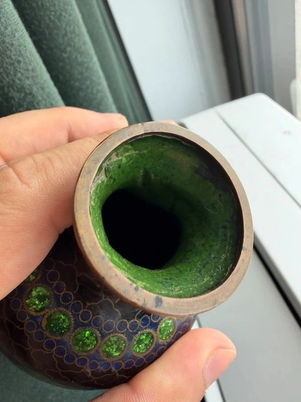 Antique Japanese Meiji / Taishō Cloisonné Enamel Vase (As-Is) - photo 5