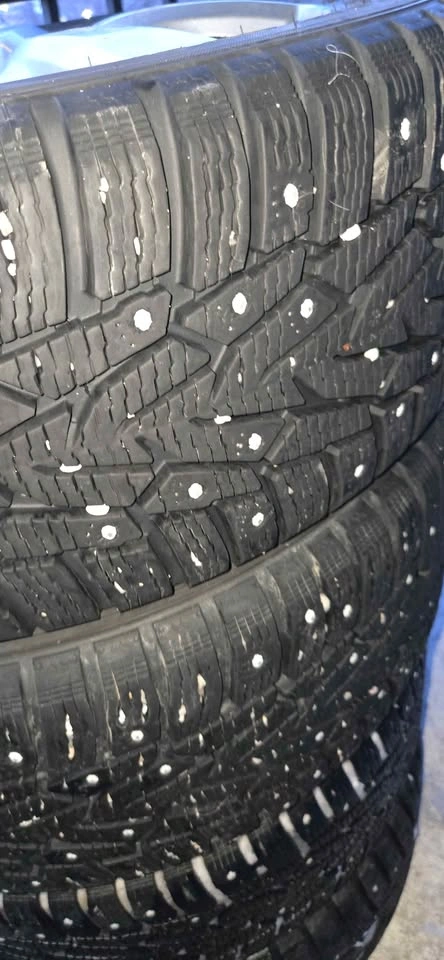 235/45R17 Studded Tires on Aluminum Rims + Spare Tire - photo 5