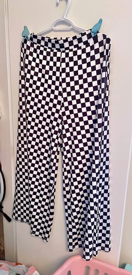WKNDCHASERS Checkered Wide Leg Pants Size XL