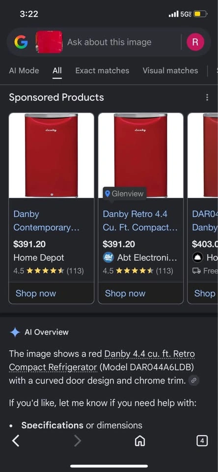 Danny 4.4cu ft Retro Mini-fridge (retails $380-400) - photo 5