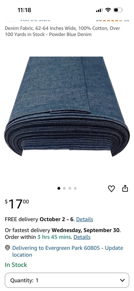 Ream of Denim Fabric - photo 3