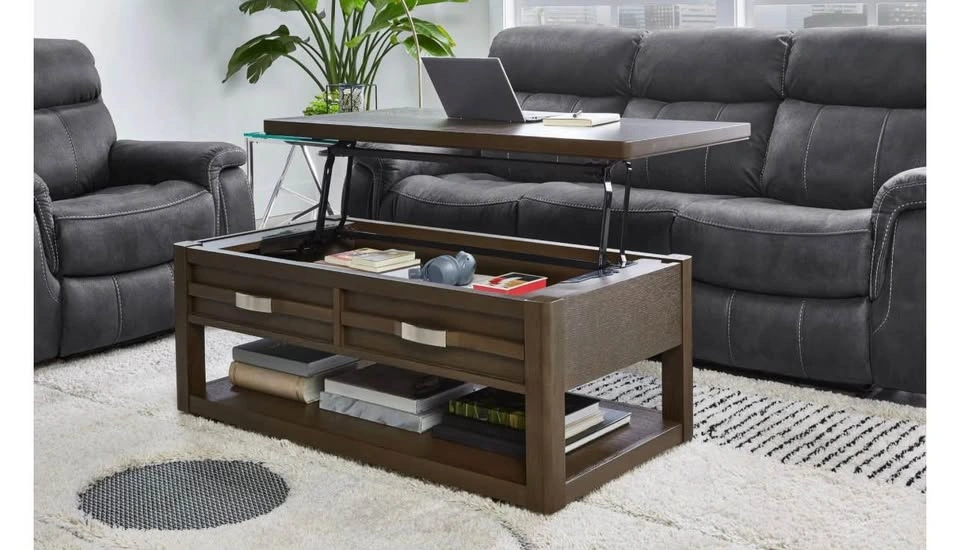 48” Lift-Top Coffee Table – Brown | New - photo 2