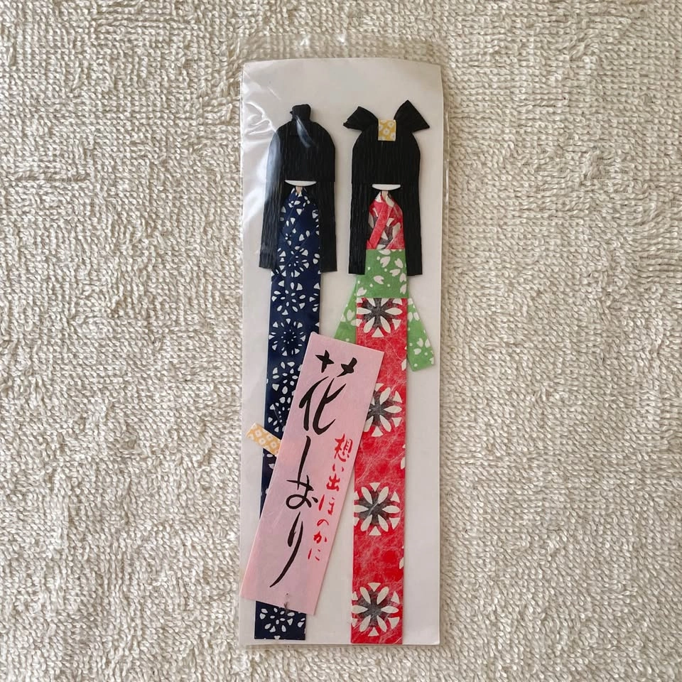Bookmarks, Traditional Japanese Washi Paper Doll (Set of 2) - photo 2