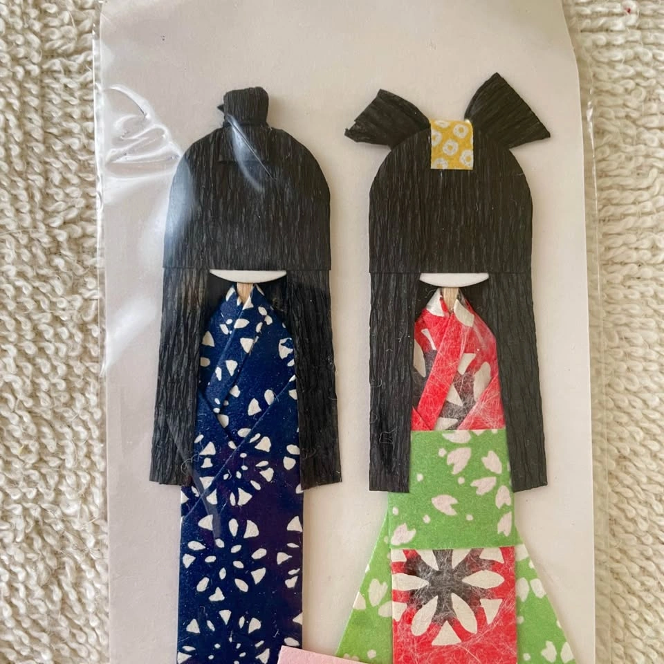 Bookmarks, Traditional Japanese Washi Paper Doll (Set of 2) - photo 4