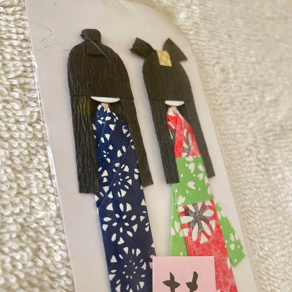 Bookmarks, Traditional Japanese Washi Paper Doll (Set of 2) - photo 5