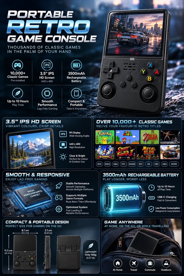 R36S Retro Handheld Game Console | 21,000+ Games