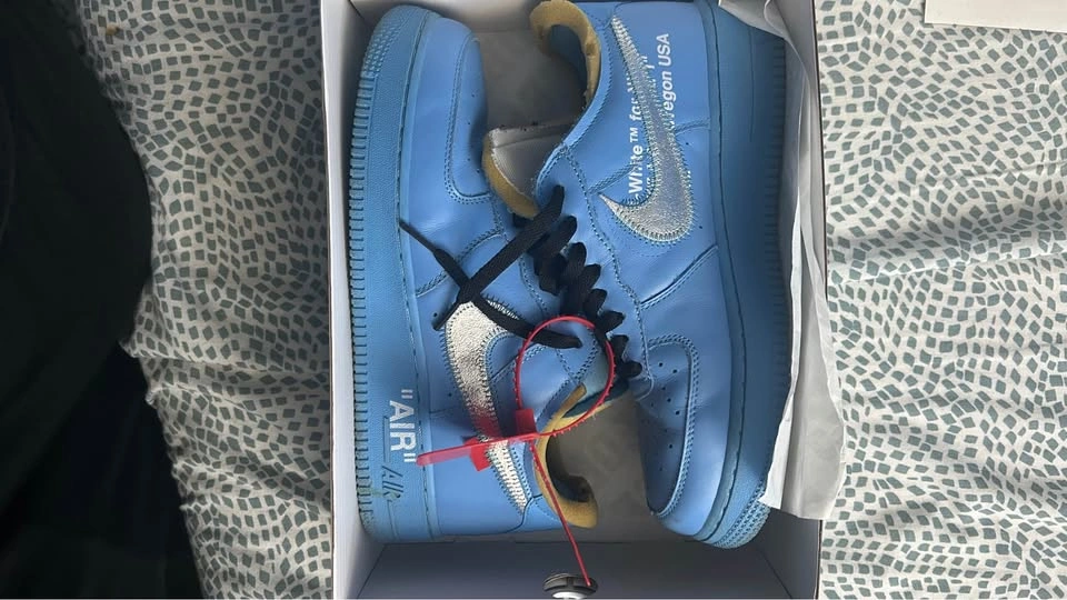 Nike Air Force 1 ’07 Virgil Off-White University Blue Size 9 - photo 3