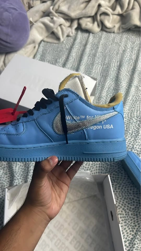 Nike Air Force 1 ’07 Virgil Off-White University Blue Size 9 - photo 5