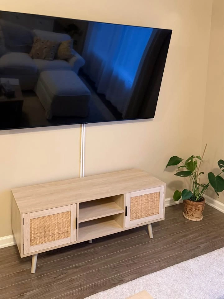 Boho Rattan TV Stand 📺 - photo 2