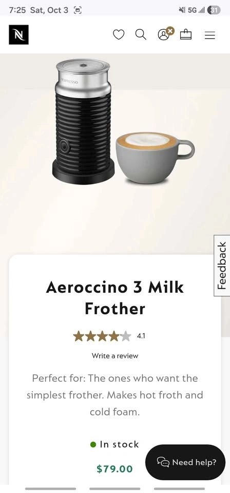 Nespresso Vertuo Next Premium & Aeroccino 3 Milk Frother - photo 2
