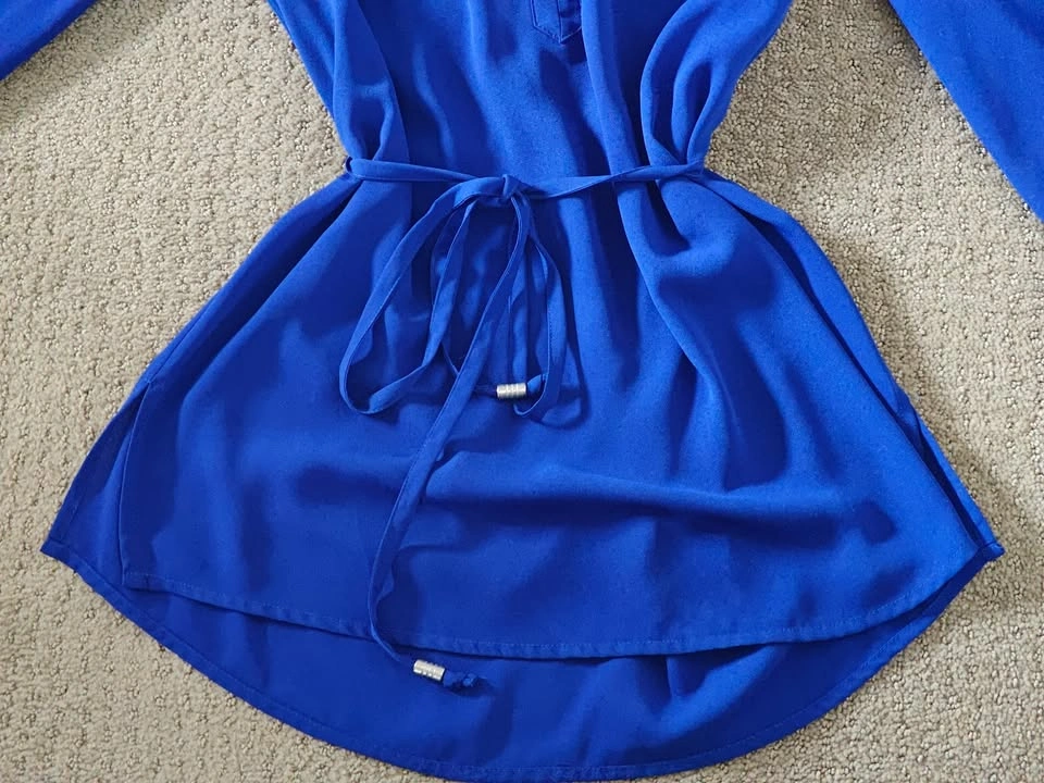 Le Chateau - Womens Blue Tunic Top Shirt - Size Small - photo 5