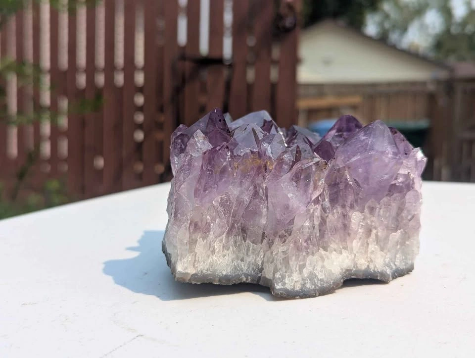 Rare Natural Heart-Shape Amethyst Crystal Cluster - photo 2