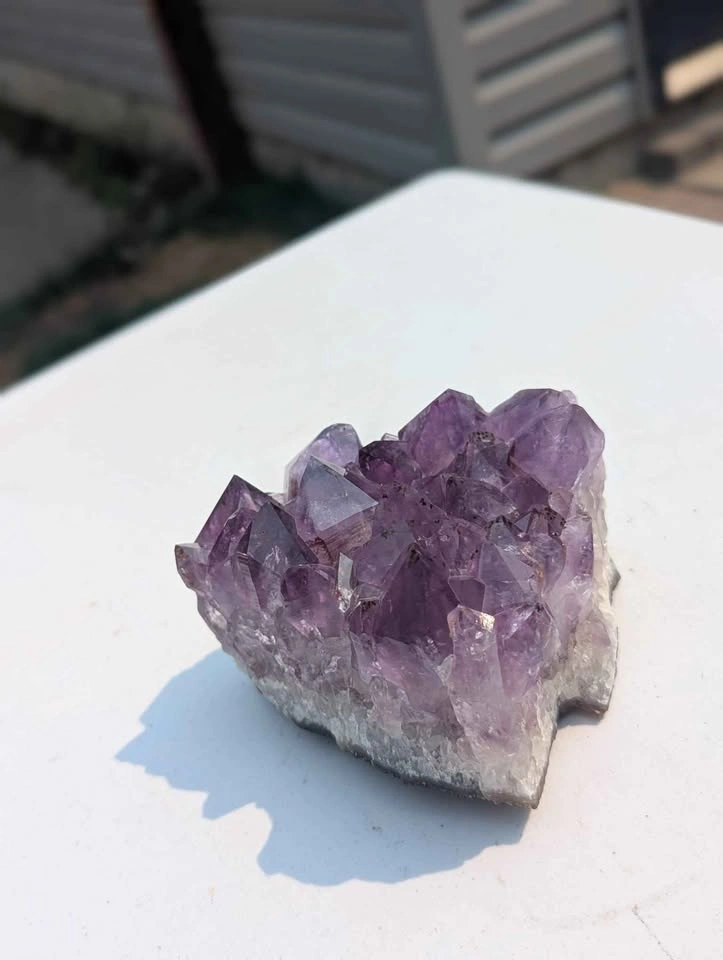 Rare Natural Heart-Shape Amethyst Crystal Cluster - photo 4