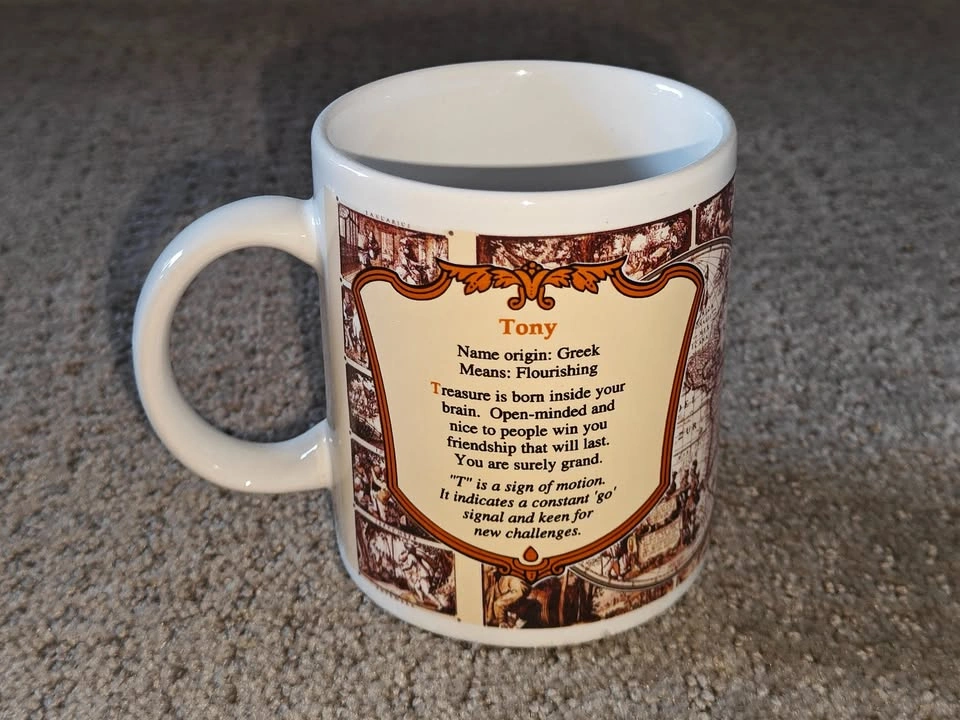 Unique Tony Personal Mug / Coffee Cup - Antique Map Collection - photo 3