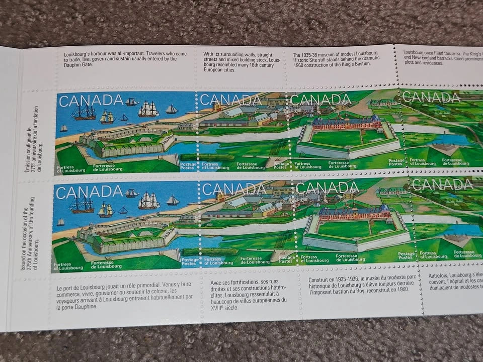 Stamp Booklet Set of 3 - 1995 Fortress of Louisbourg - 1551b BK1 - photo 2