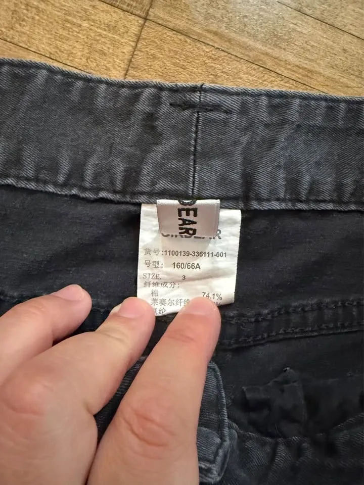 Black Straight-Leg Jeans — Size 3 (160/66A) - photo 2
