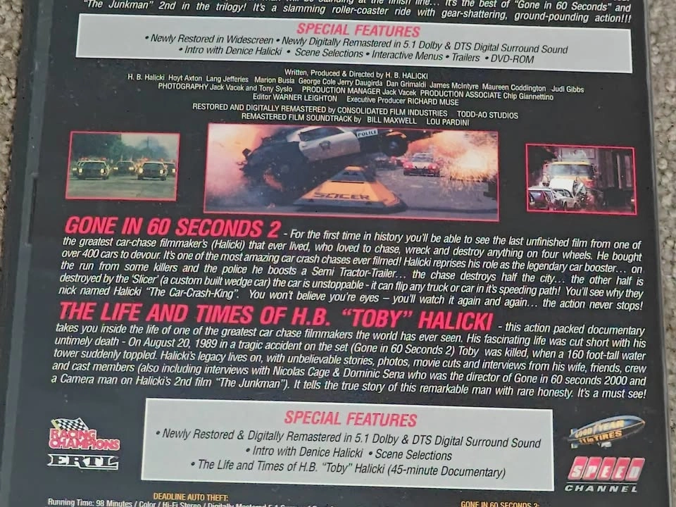 Gone in 60 Seconds (1989) DVD Movie - Collector's Edition - photo 4
