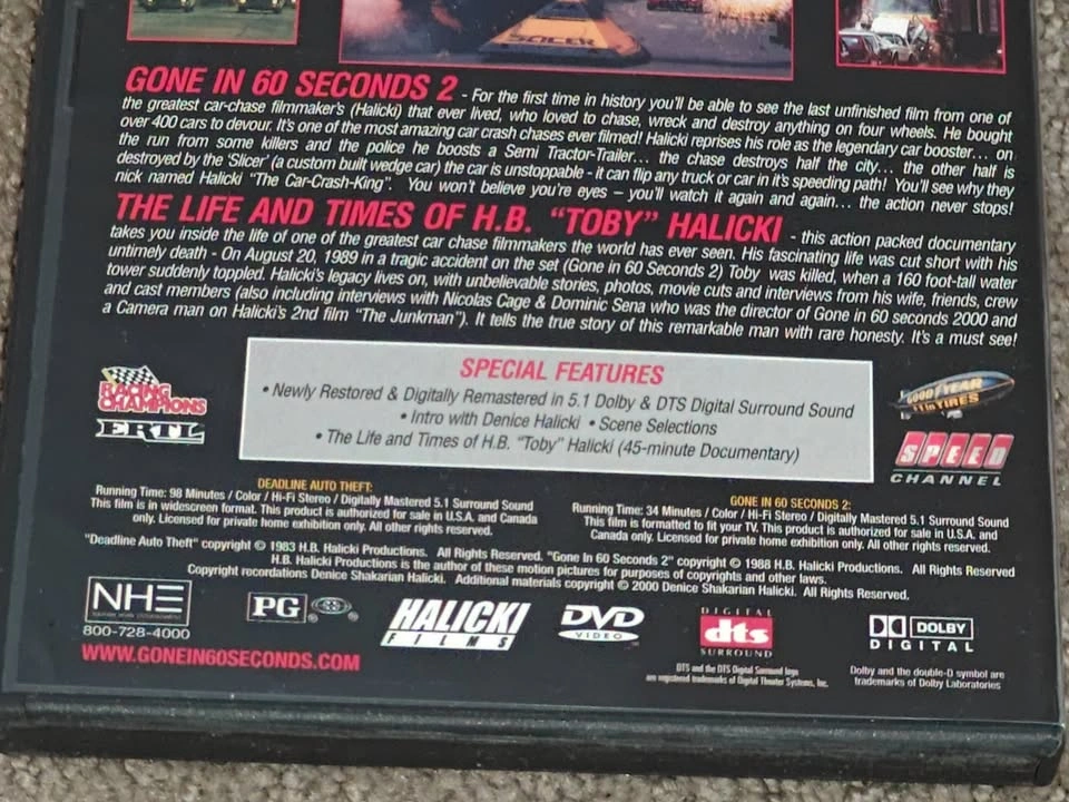 Gone in 60 Seconds (1989) DVD Movie - Collector's Edition - photo 5