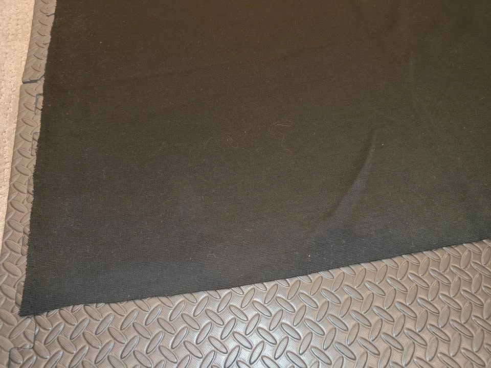 Black Medium Weight Knit Fabric - 79" x 67" - photo 2
