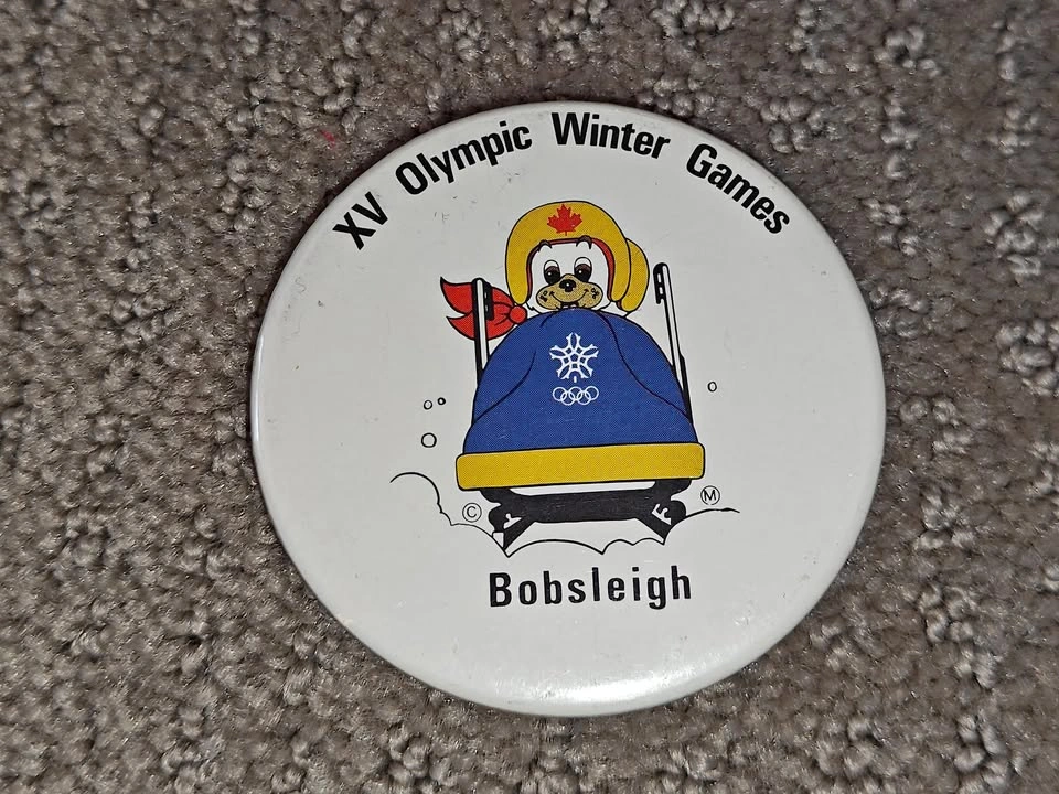 Calgary XV Olympic Winter Games - Bobsleigh - Button Pinback Pin