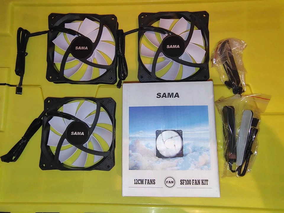 SAMA 120mm PC Case Cooling Fan Kit (3-Pack) - Brand New