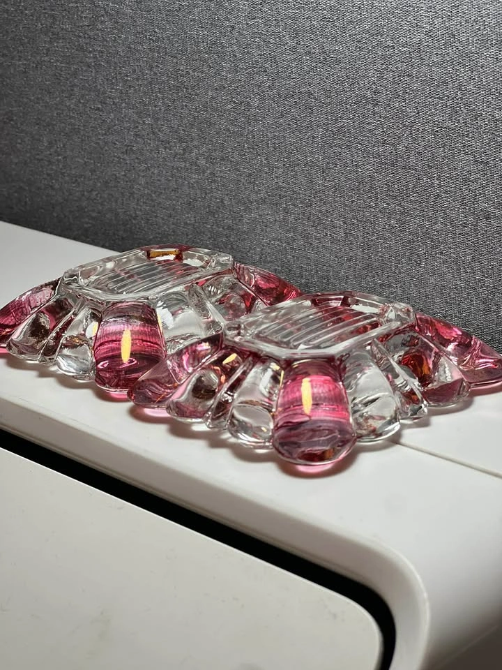 Vintage Westmoreland Pink & Clear Glass Ashtrays / Ring Dishes - - photo 4
